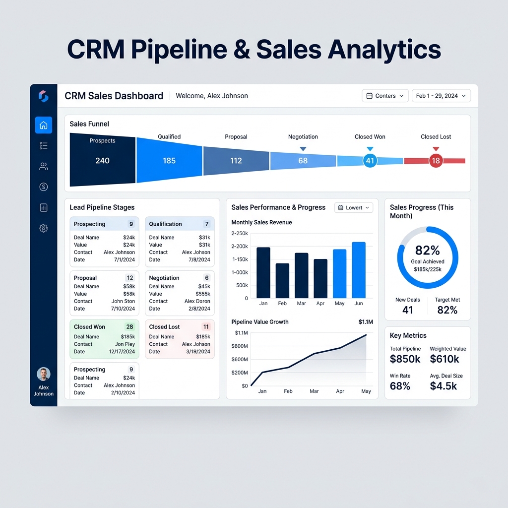 HubSpot ダッシュボードイメージ